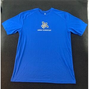 Arnold Elementary‎ School Turtle Graphic T Shirt Blue  Apparel Mens Large